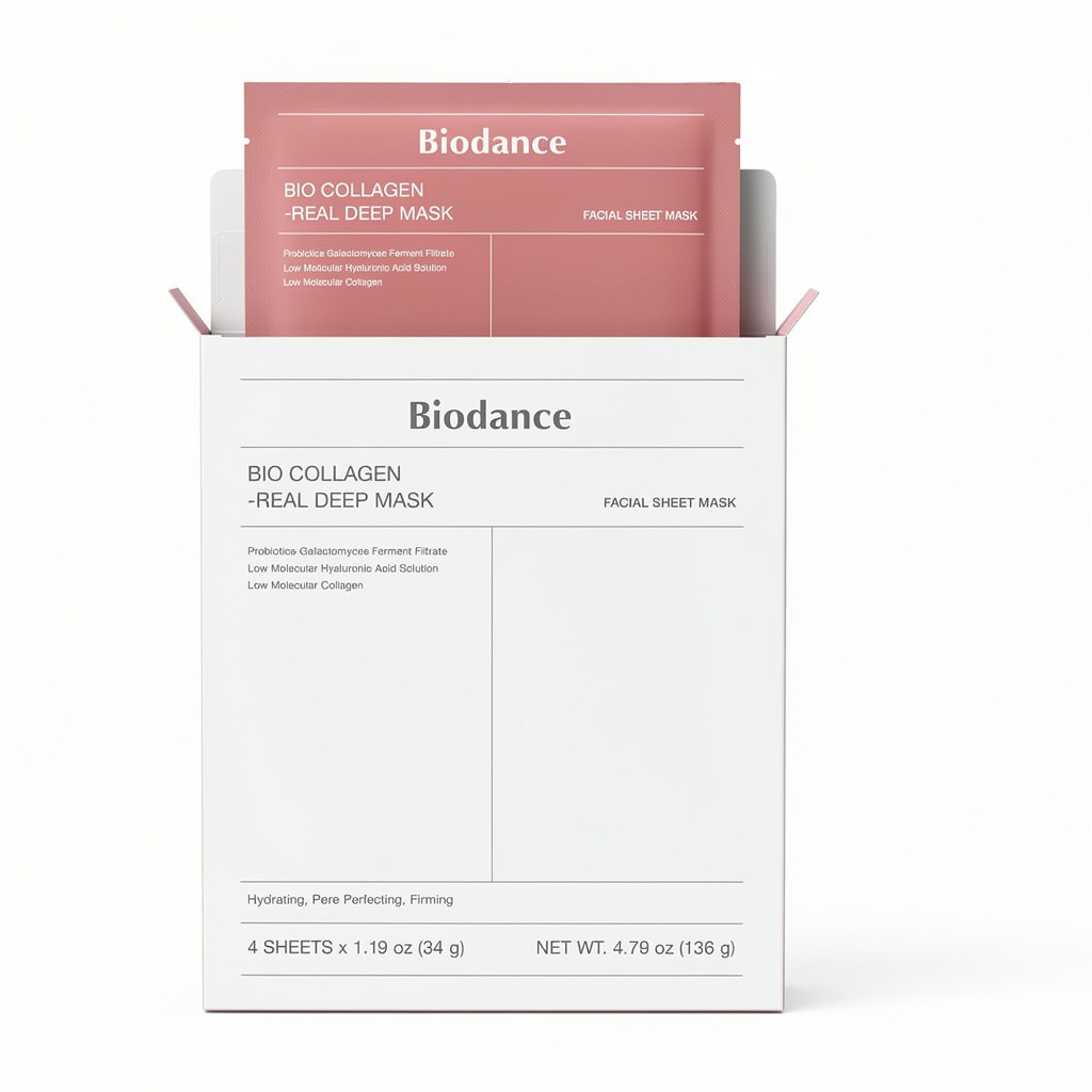 Masque Bio-Collagène BIODANCE 4 pièces - Hydrate et Soigne la peau
