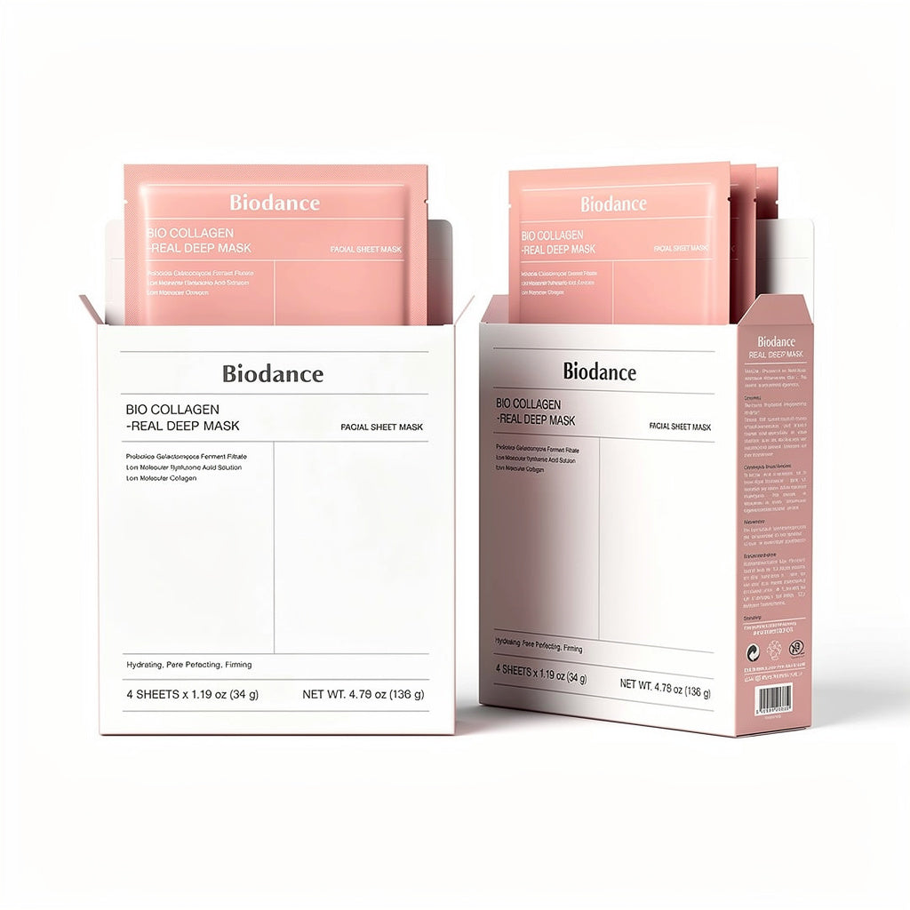Masque Bio-Collagène BIODANCE 4 pièces - Hydrate et Soigne la peau